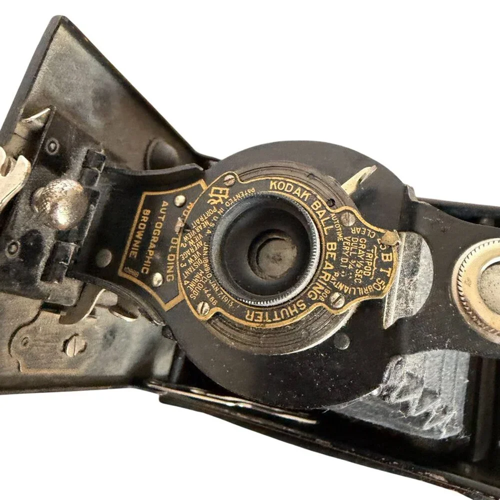 Folding Autographic Brownie Camera No 2 Kodak Ball Bearing Shutter Collectible